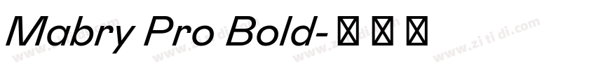 Mabry Pro Bold字体转换